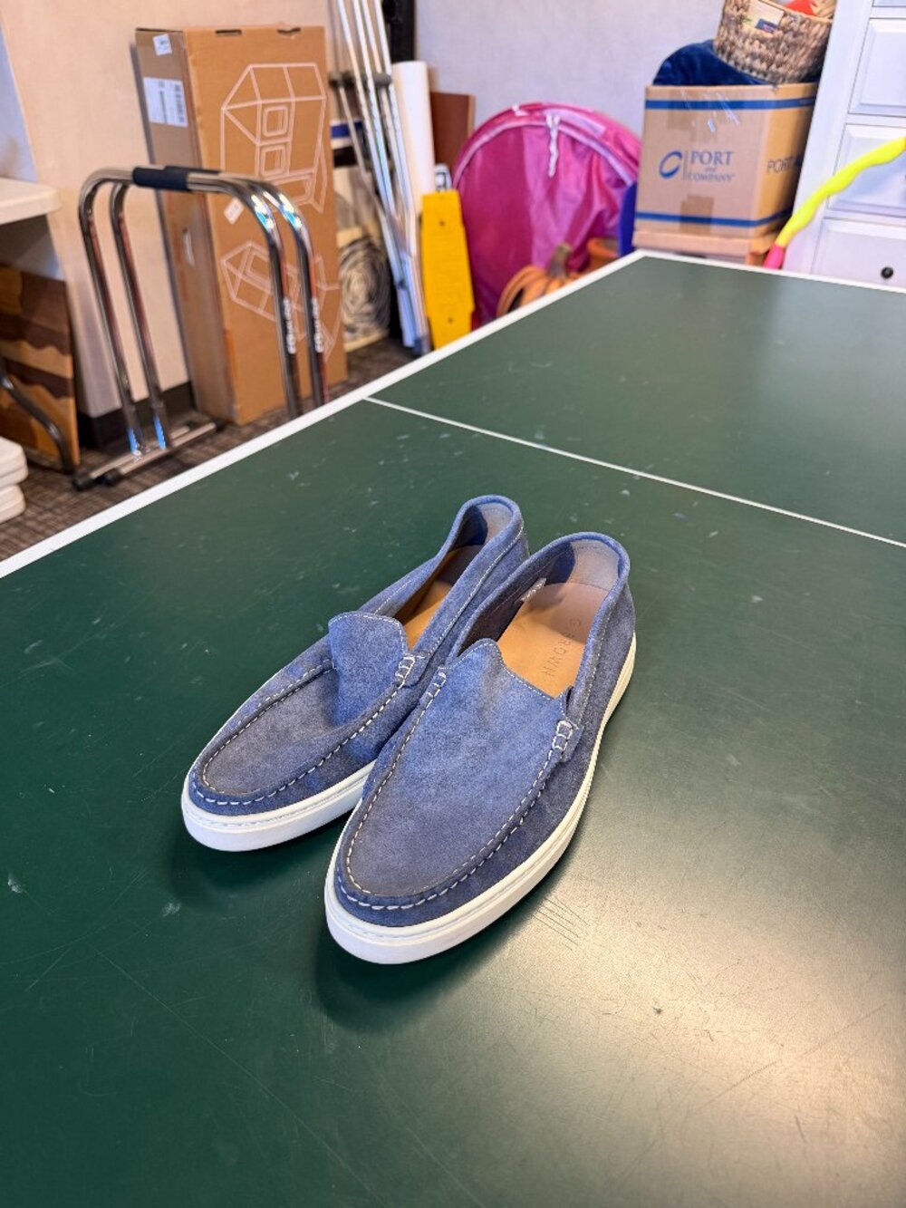 G. Brown Men’s Blue Suede Venetian Loafer Sneakers Estimated Size 9